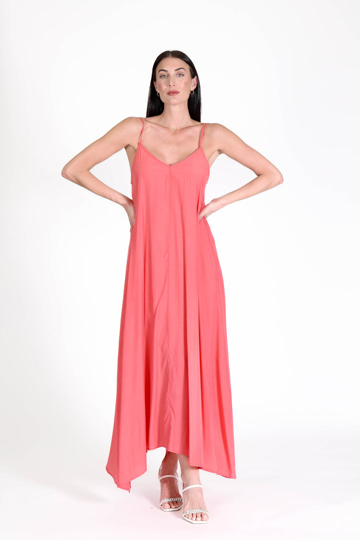 South Beach Maxi Dress Coral APPAREL - DRESS jeanpierreklifa.com