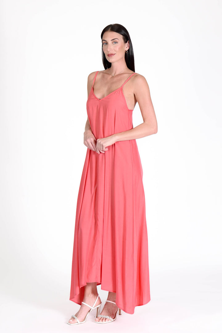 South Beach Maxi Dress Coral APPAREL - DRESS jeanpierreklifa.com