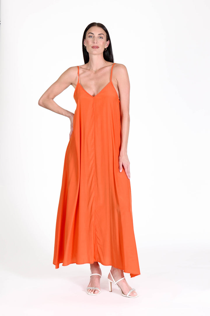 South Beach Maxi Dress Orange APPAREL - DRESS jeanpierreklifa.com