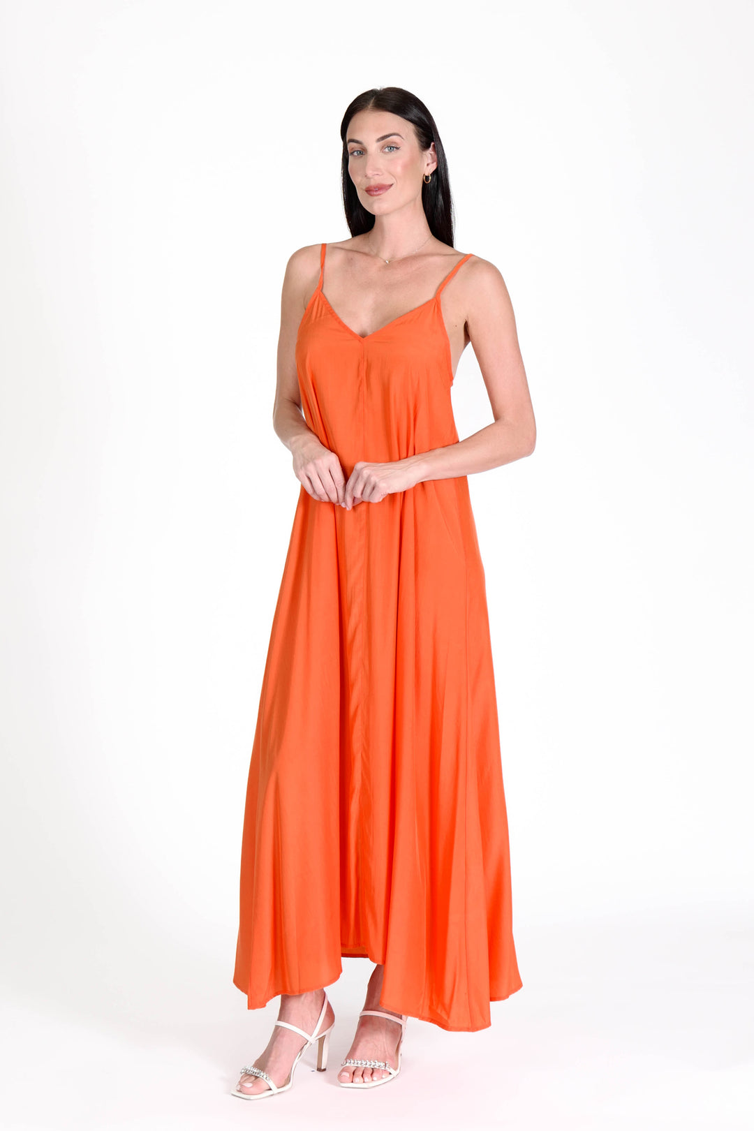 South Beach Maxi Dress Orange APPAREL - DRESS jeanpierreklifa.com