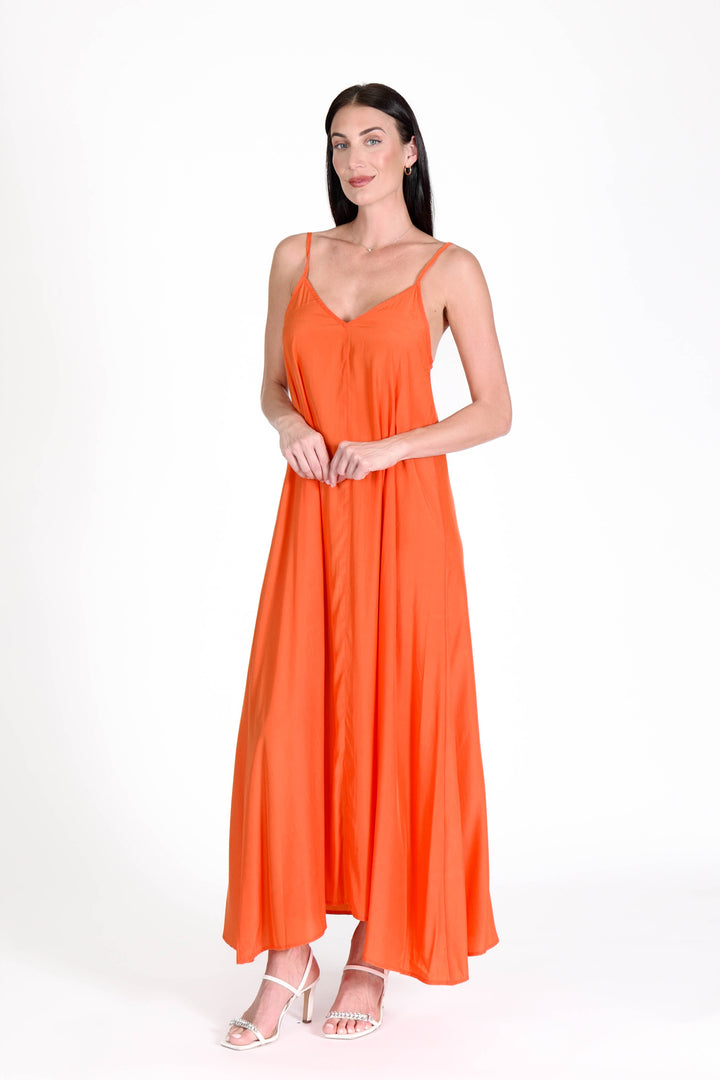 South Beach Maxi Dress Orange APPAREL - DRESS jeanpierreklifa.com