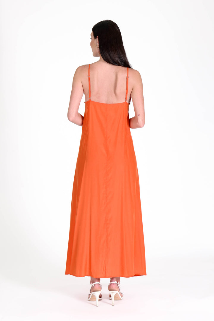 South Beach Maxi Dress Orange APPAREL - DRESS jeanpierreklifa.com