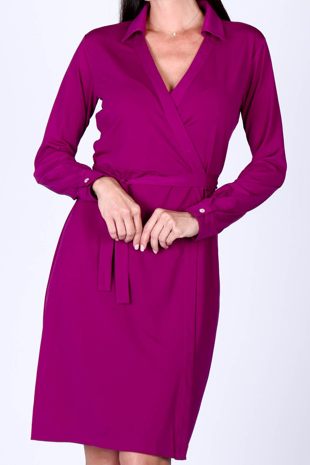 Wrap Dress Grape APPAREL - DRESS - SHORT JPK 2027