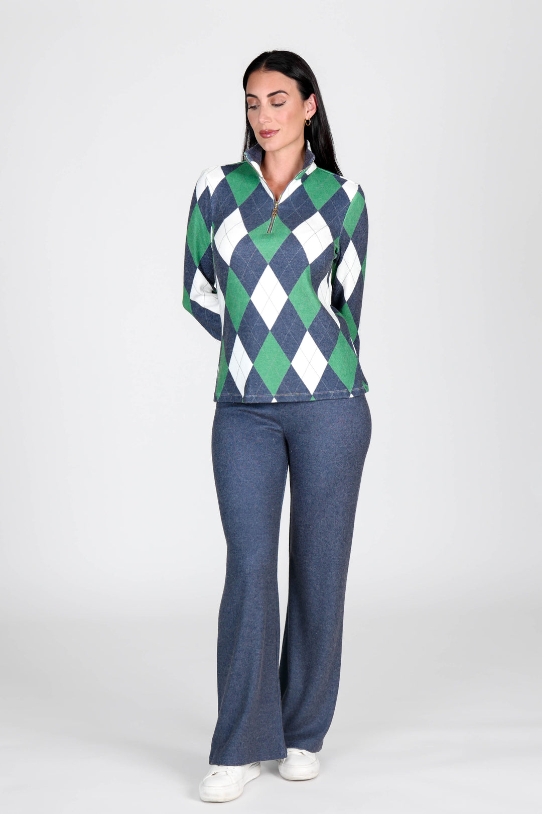 Golf Top Argyle Navy/Grass APPAREL - TOP - SHIRT JPK 2027