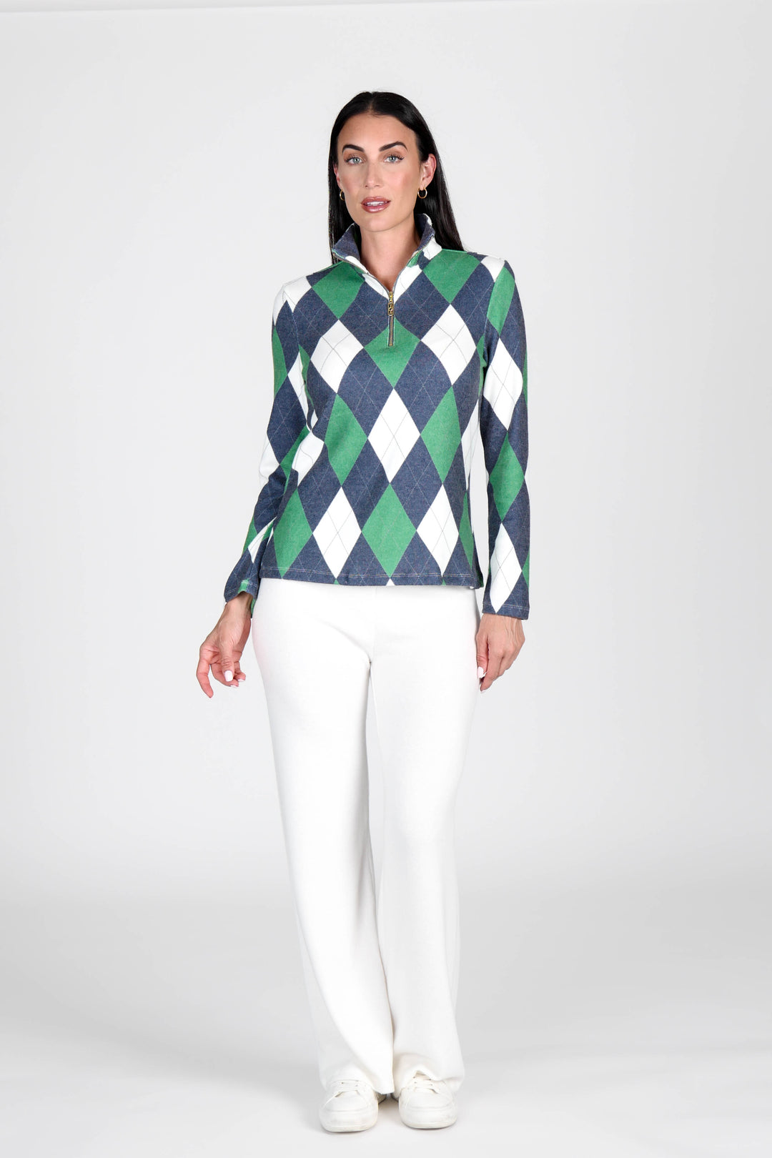 Golf Top Argyle Navy/Grass APPAREL - TOP - SHIRT JPK 2027