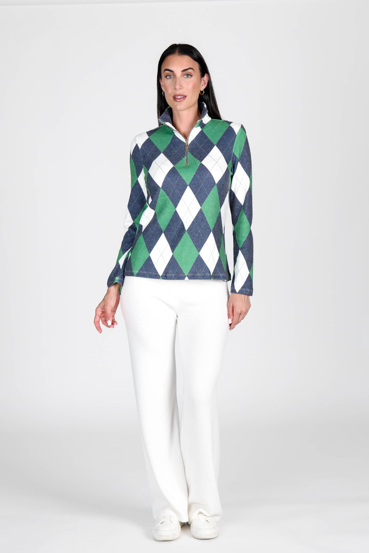 Golf Top Argyle Navy/Grass APPAREL - TOP - SHIRT JPK 2027
