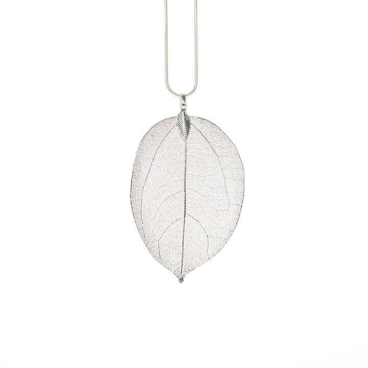 Leaf Necklace, Silver
