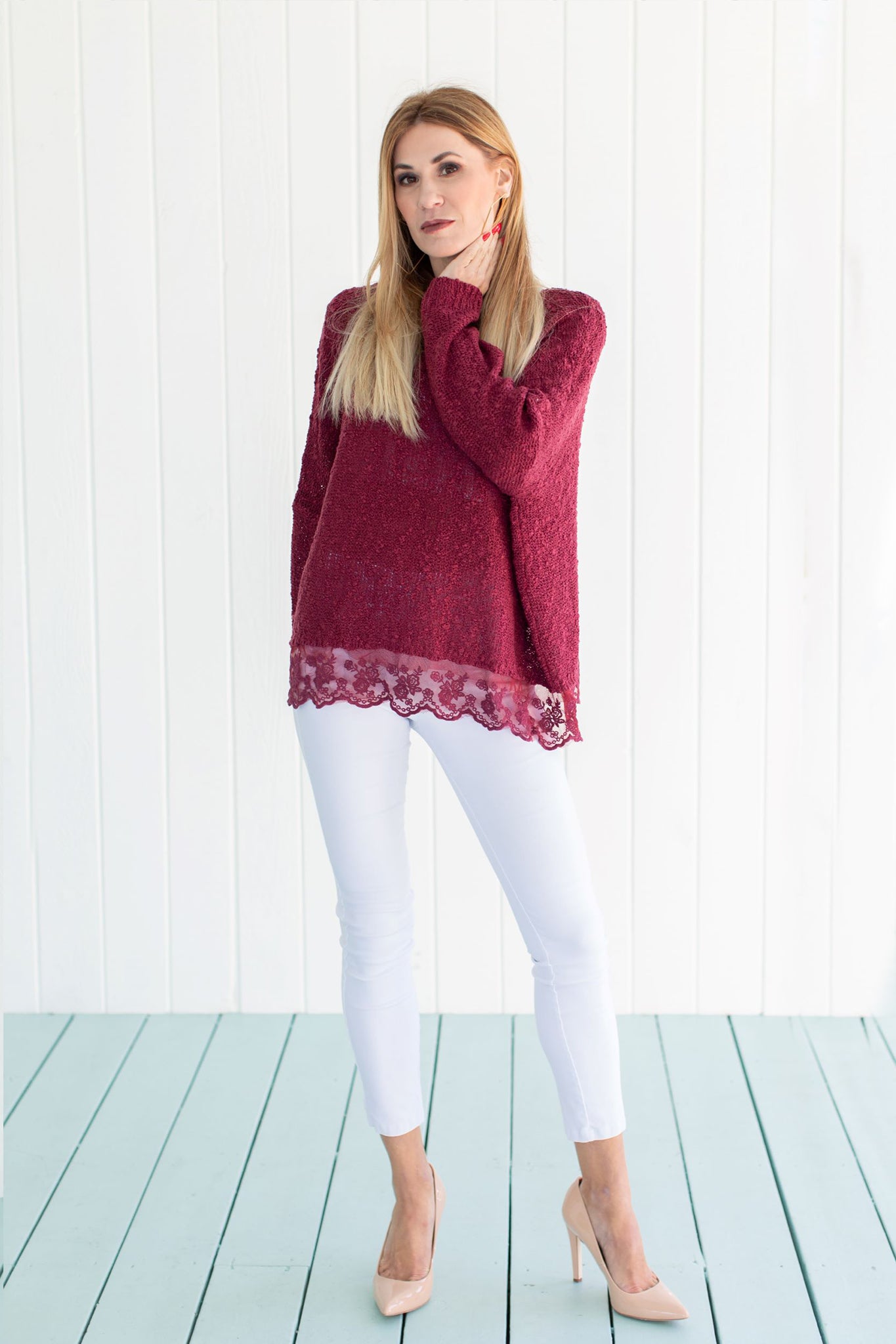 Lace Sweater Napa Tops jeanpierreklifa.com   