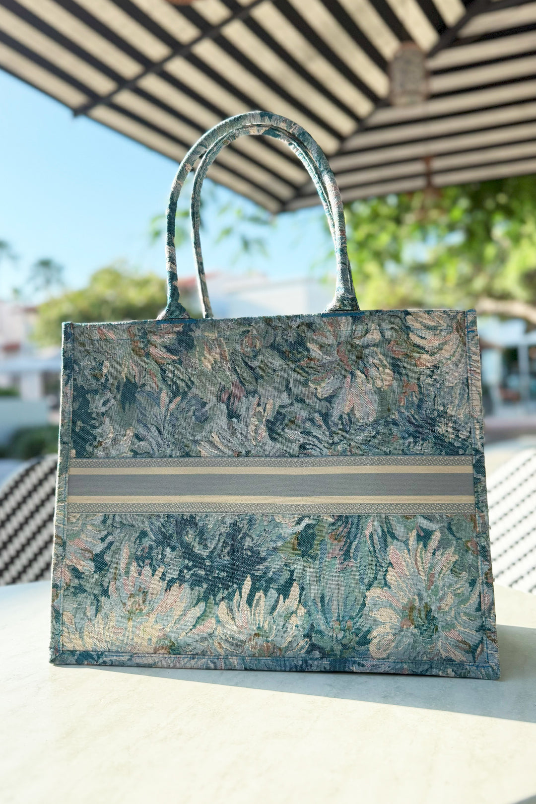 Monogram Tote | Florida 9 Cities ACCESSORY - HANDBAG jeanpierreklifa.com Delray Beach