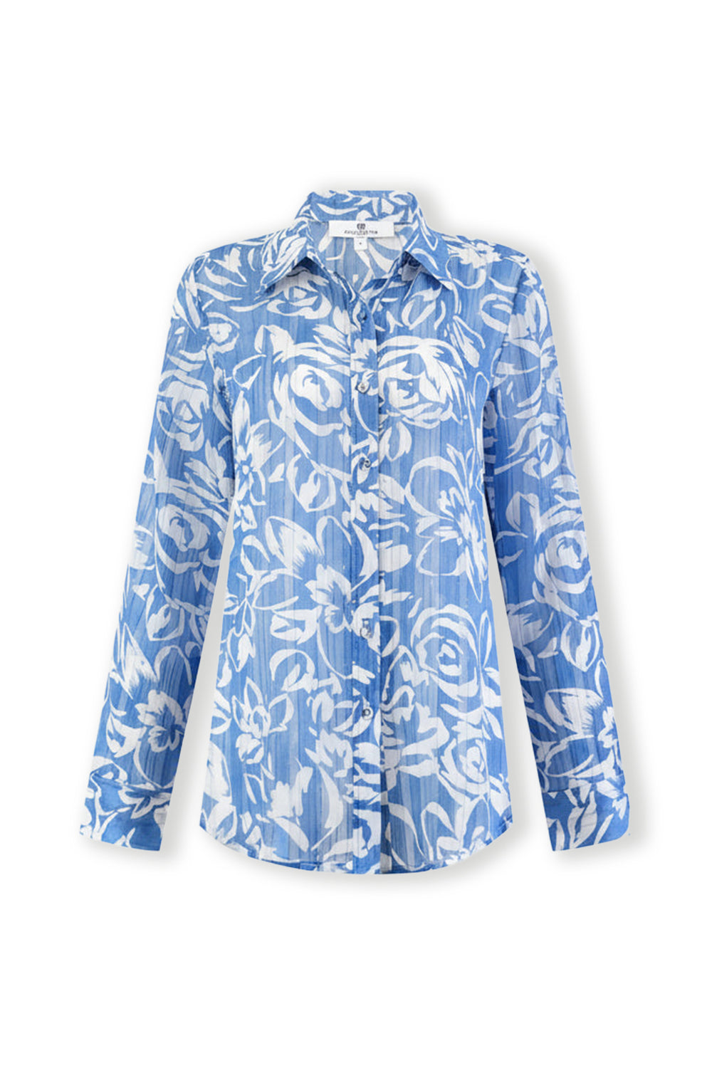 Mono Flowers Shirt Sky APPAREL - TOP - SHIRT jeanpierreklifa.com