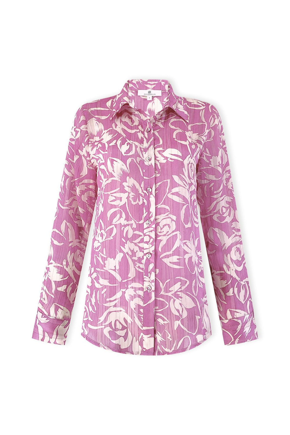 Mono Flowers Shirt Fuchsia APPAREL - TOP - SHIRT jeanpierreklifa.com