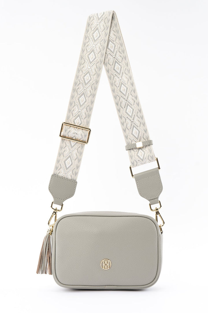 Leather Side Bag Grey ACCESSORY - HANDBAG jeanpierreklifa.com