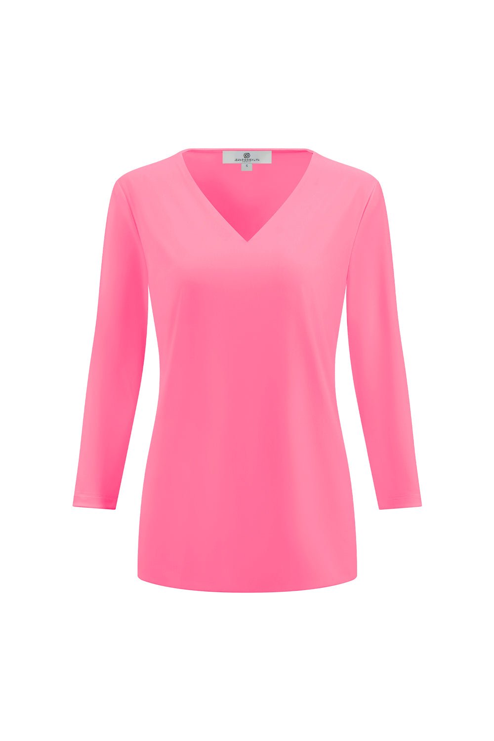 V-Neck Solid Top Lipstick APPAREL - TOP - SHIRT jeanpierreklifa.com