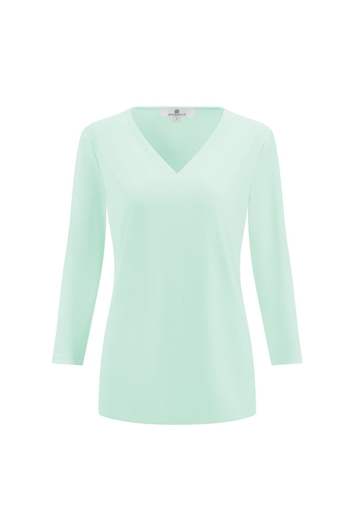 V-Neck Solid Top Mint APPAREL - TOP - SHIRT jeanpierreklifa.com