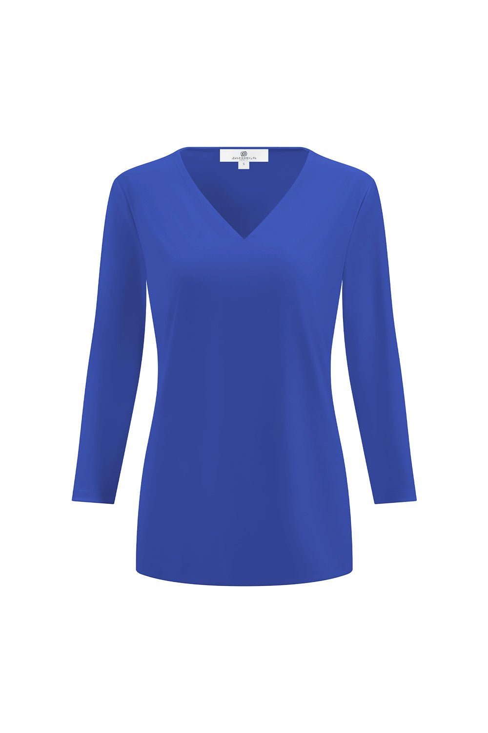 V-Neck Solid Top Royal APPAREL - TOP - SHIRT jeanpierreklifa.com