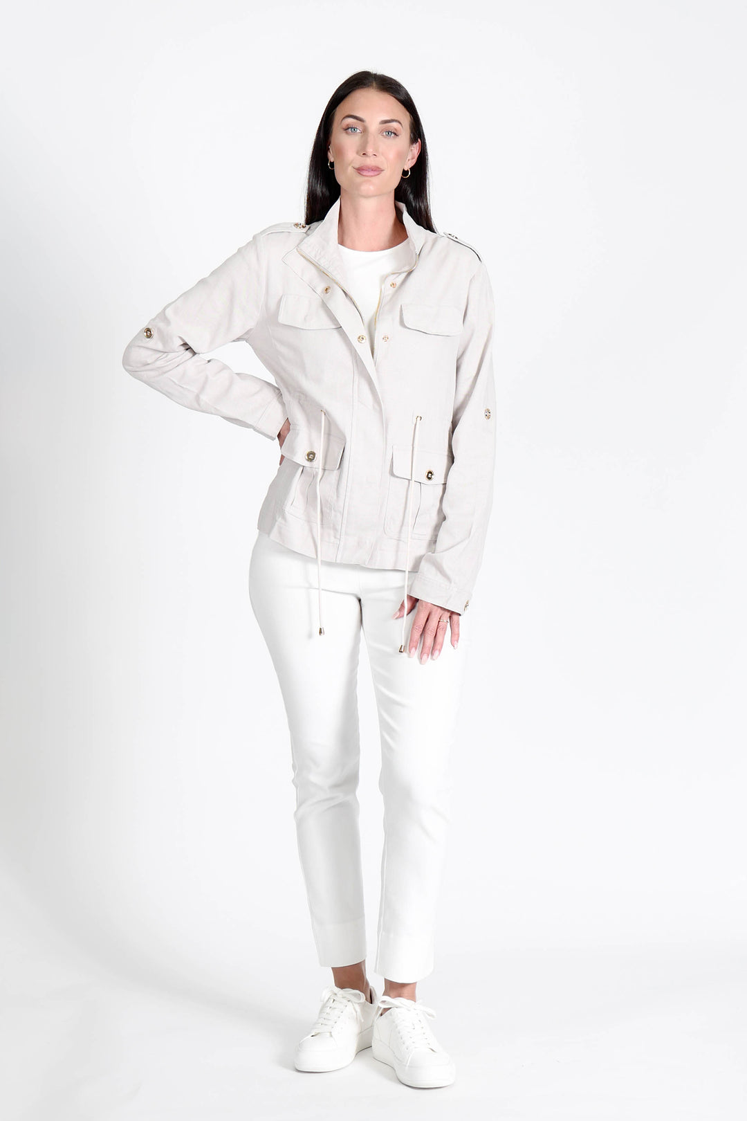 Military Jacket Stone APPAREL - TOP jeanpierreklifa.com