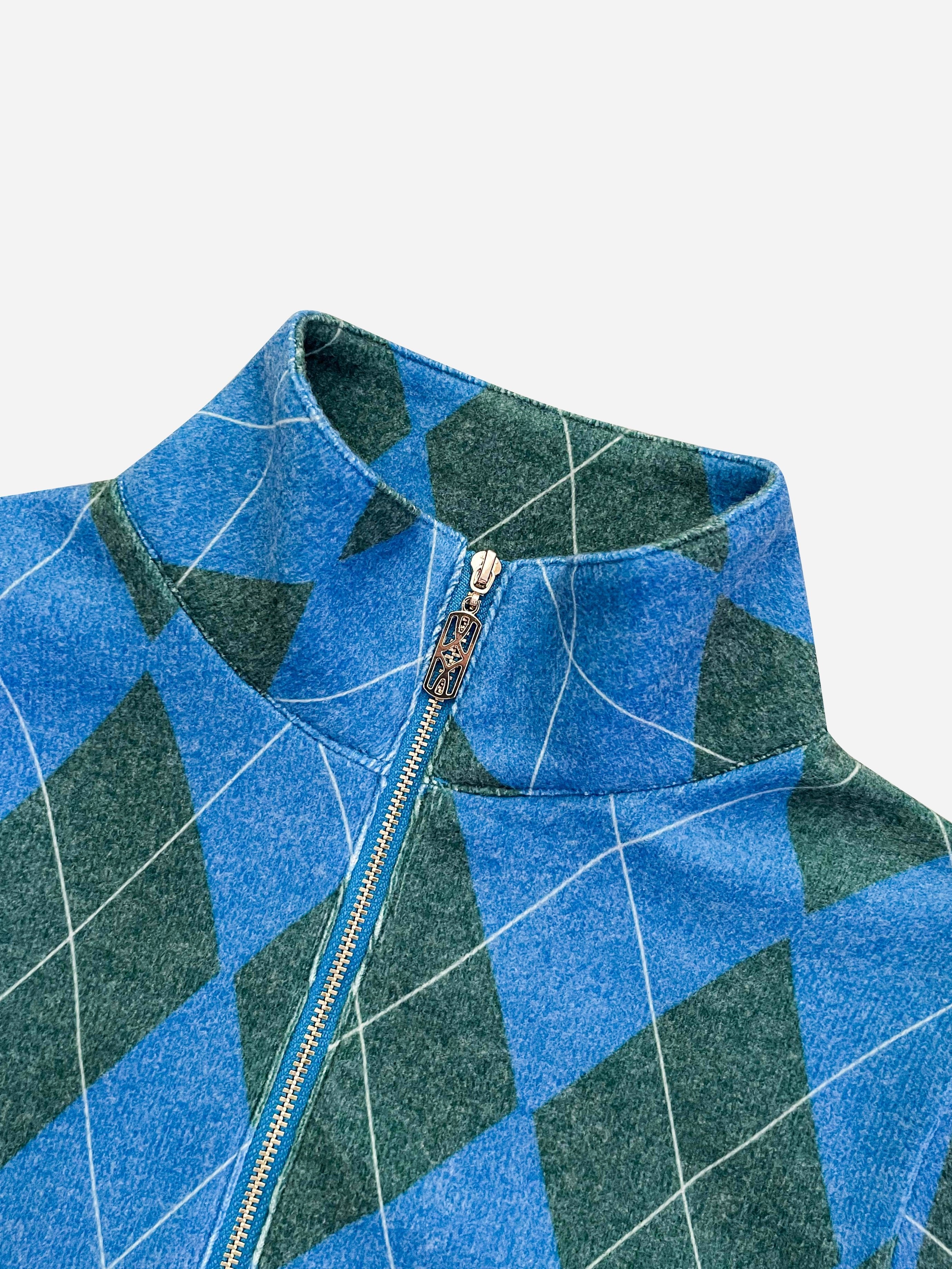 Golf Top Knit Argyle Blue – jeanpierreklifa.com