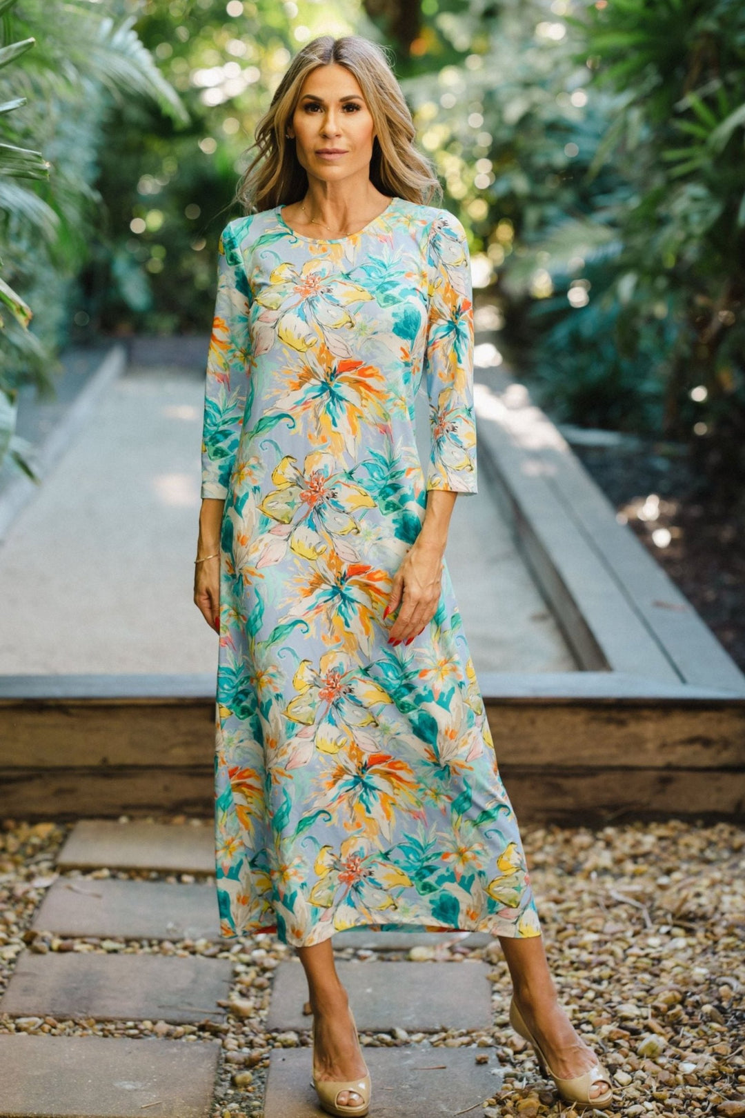 Athena Long Dress Lily Burst - Main Image