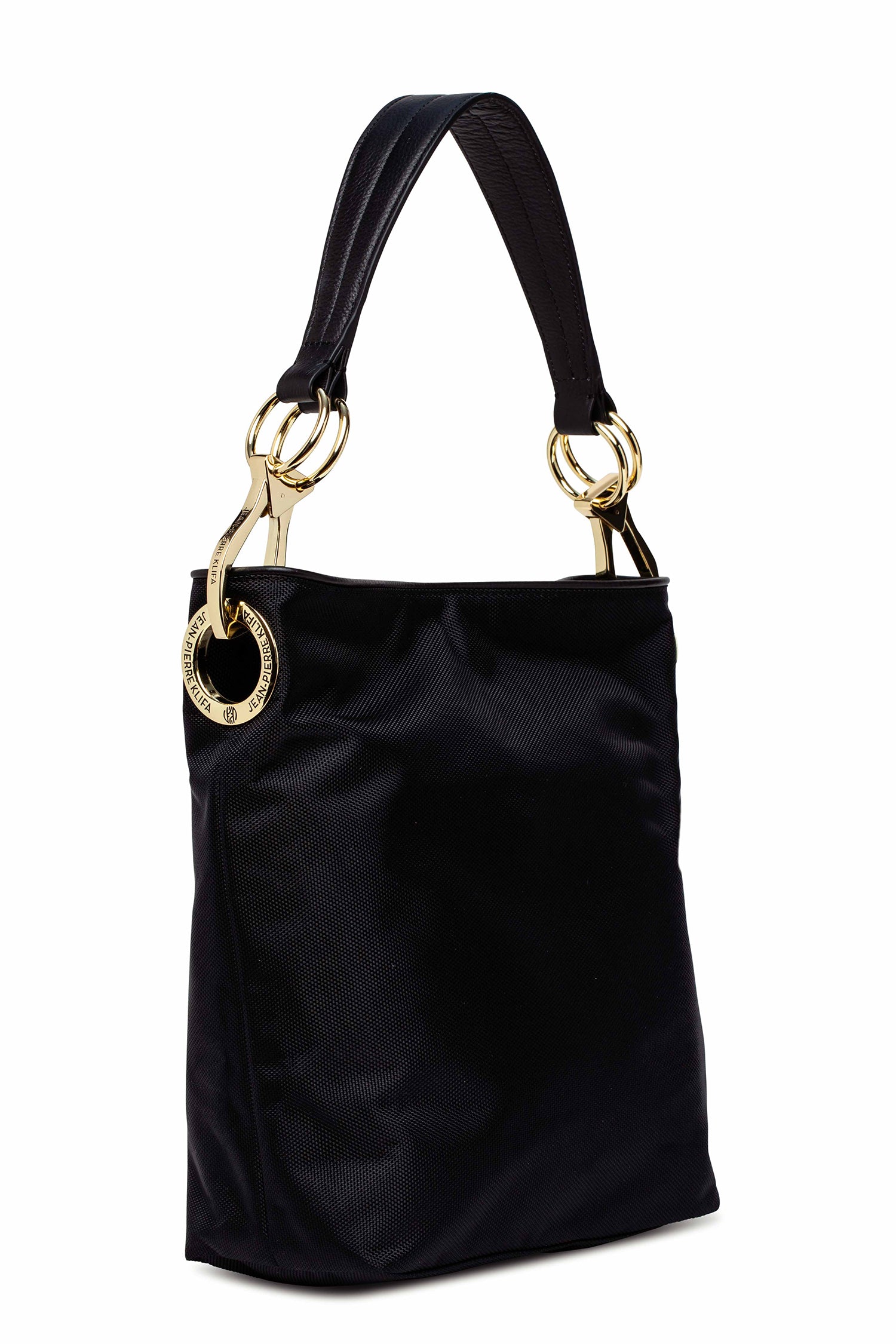 Nylon Bucket Bag Black Handbag Jean-Pierre Klifa   