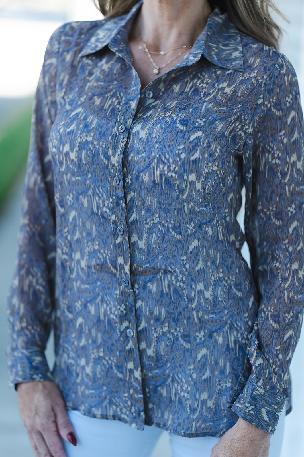 Checkered Shirt Autumn Blue Tops Jean-Pierre Klifa   