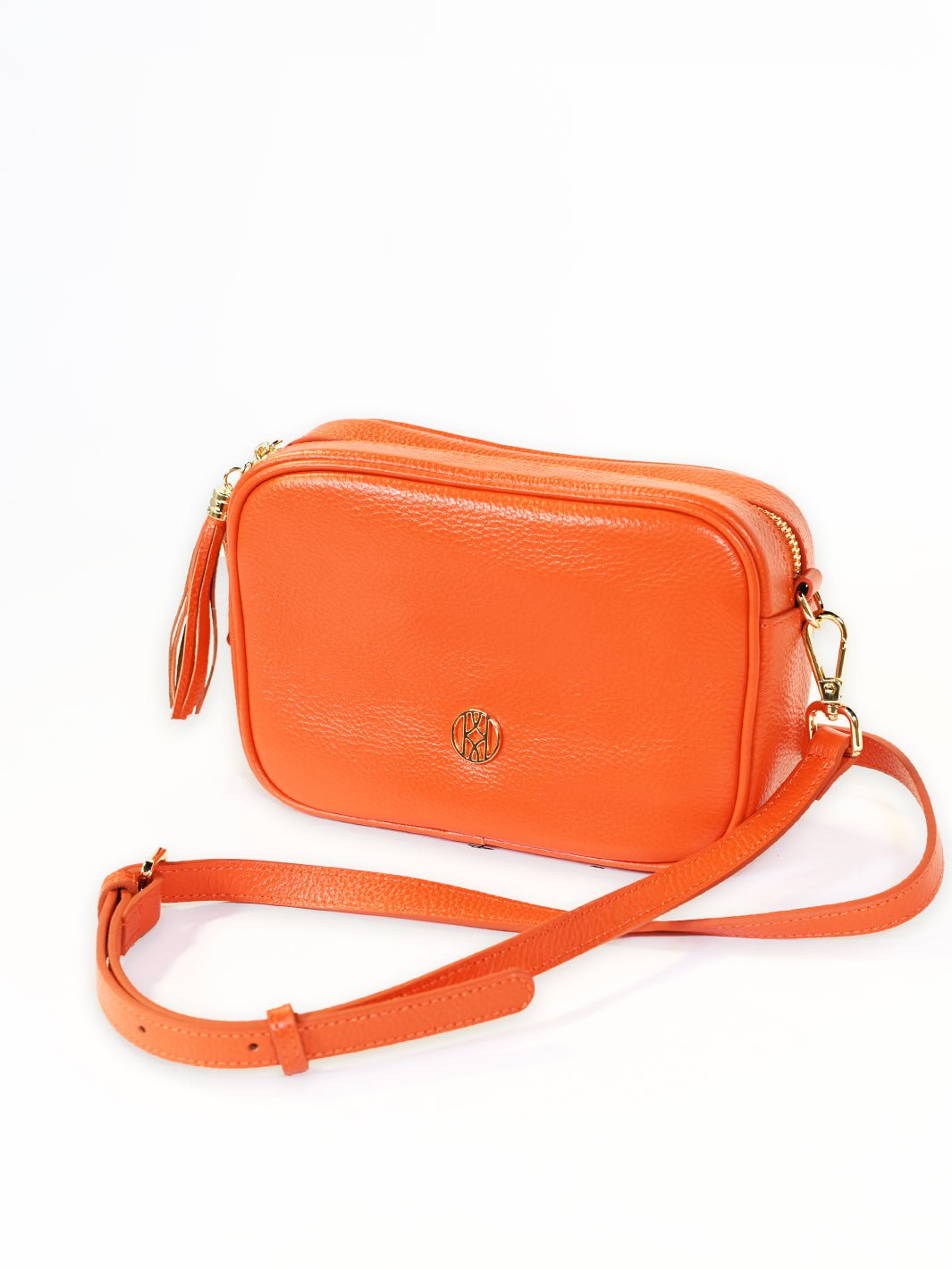 Leather Side Bag Mandarin ACCESSORY - HANDBAG jeanpierreklifa.com   