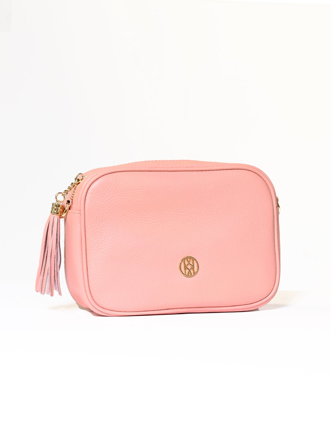 Leather Side Bag Pink ACCESSORY - HANDBAG jeanpierreklifa.com   